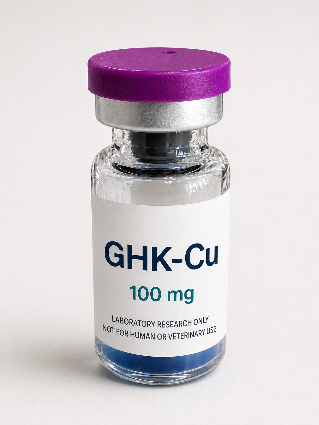 Catalog reference graphic; not a product photograph — GHK-Cu 100 mg.