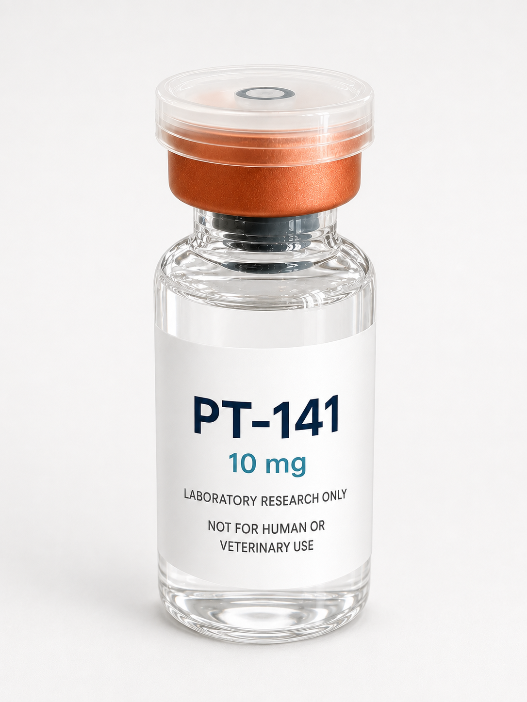 Catalog reference graphic; not a product photograph — PT-141 10 mg.
